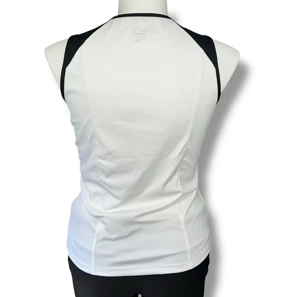 Nike Performance Womens Athletic Tank Top Pullover Sleeveless White Black XL